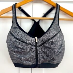 Victoria's Secret Charcoal Gray Zip-Front Sports Bra 34D